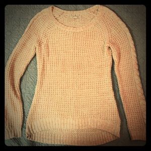 Soft pink girls knitted sweater